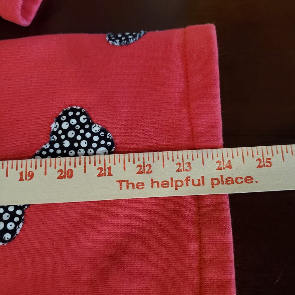 Vtg Tracey Designs Button Dog Cardigan Sweatshirt Size L Pockets Artsy Red Paws - Picture 12 of 12